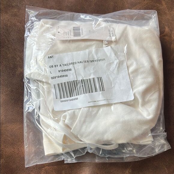 By Anthropologie Tailored Halter Top White L - Picture 2 of 7